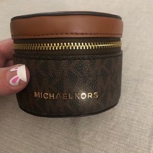 Michael Kors small round jewelry case
